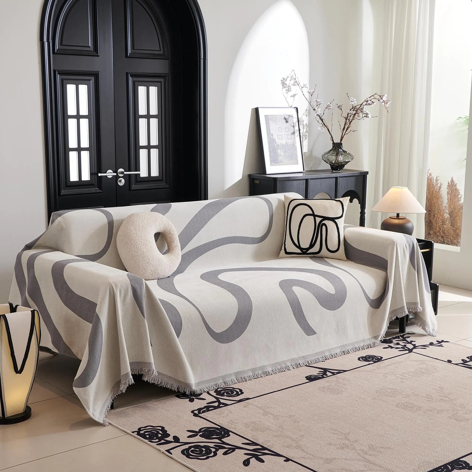 Couch Cover Super Soft Couch Covers for 2-3 Cushion Sofa