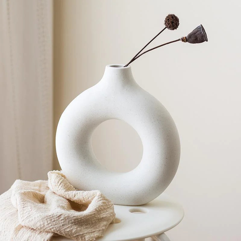 Round Ceramic Vase